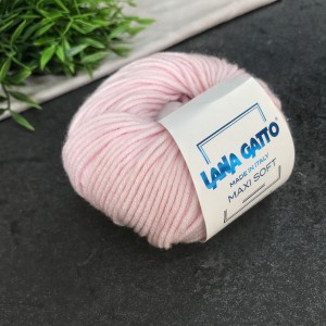 Пряжа Lana Gatto Maxi Soft 13210 (розовая пудра)
