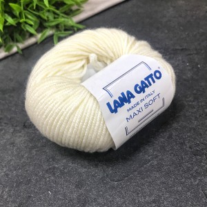 Пряжа Lana Gatto Maxi Soft 978 (молочная)