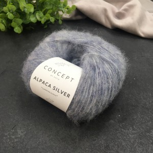 Пряжа Katia by Concept Alpaca Silver 253 (голубой меланж)