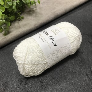 пряжа Infinity Design Cotton Linen 1002 (белая)