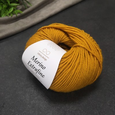 Пряжа Merino Extrafine Infininy design 2134 (мёд)