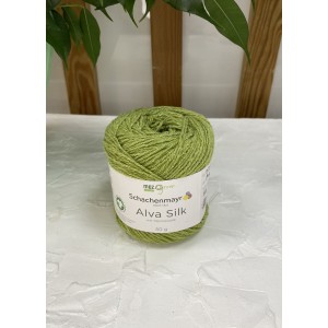 Пряжа ALVA Silk, Schachenmayr, 50гр/230м (цвет 00070, зеленое яблоко)